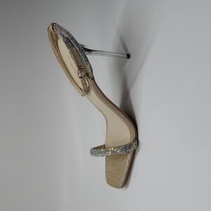Anne Michelle Bling Champagne Stiletto Heels 11